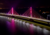  Dia dos Namorados:  CCR ViaCosteira deixa iluminação da Ponte Anita Garibaldi em clima de Amor