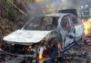 Mulher incendeia carro do marido em Praia Grande
