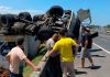 Acidente com carreta em Maracajá deixa motorista em estado grave