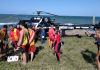Serviço aeromédico socorre mulher que caiu em fenda no farol de Santa Marta