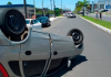 Capotamento em Araranguá deixa motorista ferido