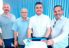 Padre Daniel Zilli Darolt conhece projetos e abençoa setores de trabalho do SAMAE