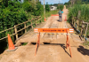 Ponte entre Içara e Morro da Fumaça é interditada após ceder na manhã desta quinta-feira