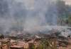 Casa é destruída pelas chamas em São João do Sul