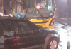 Acidente envolve carro e ônibus escolar em Sombrio