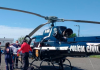 Helicóptero da Polícia civil conduz homem ao Hospital São José  em Criciúma