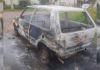 Carro é destruído por incêndio em Passo de Torres