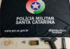 Passo de Torres: PM prende homicida, arma de fogo e drogas