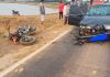 Carro e moto colidem na SC-447