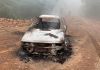 Veículo é consumido por incêndio em Praia Grande
