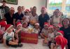 Projeto de Centro de Educação Infantil doa cesta de produtos para o Lar dos Idosos 