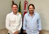 Guilherme May, presidente da Aciva, em reunião com prefeito César Cesa confirma agenda com governador sobre obra da quarta ponte