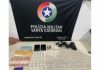 PM prende com foragido armas, drogas e dinheiro em Balneário Gaivota 