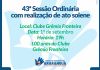 Câmara de Araranguá realiza 43ª sessão ordinária com realização de ato solene no Grêmio Fronteira