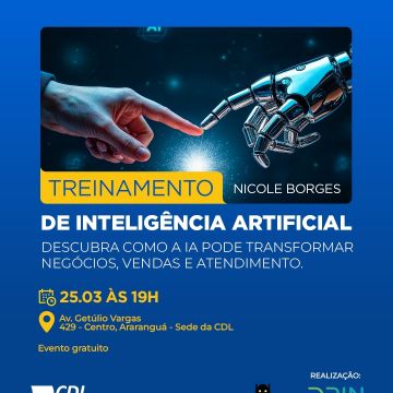 CDL Araranguá promove treinamento gratuito sobre Inteligência Artificial