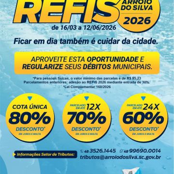 REFIS em vigor em Balneário Arroio do Silva