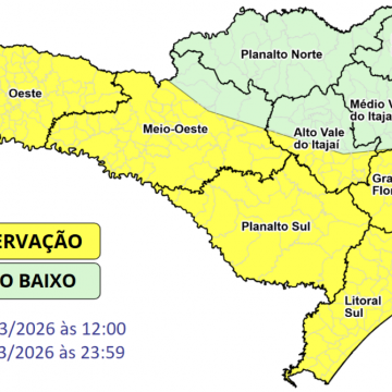 Temporais isolados e chuva intensa entre a tarde e a noite de segunda (23) e terça (24)
