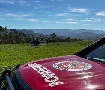 Serviço aeromédico socorre homem ferido por disparo de arma de fogo no interior de Turvo