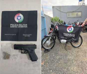 Motociclista é detido com moto adulterada e simulacro de arma após fuga em Maracajá