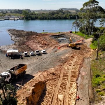 4ª Ponte avança: Tiago Zilli e Cesar Cesa acompanham de perto obra que vai transformar Araranguá
