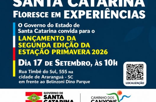 Governo de Santa Catarina lança segunda edição da Estação Primavera em Araranguá