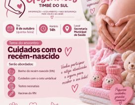 Encontro de gestantes de outubro abordará cuidados essenciais com o recém-nascido
