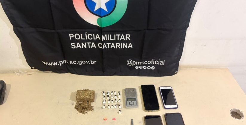 PMSC apreende drogas durante atendimento de ocorrência em Praia Grande