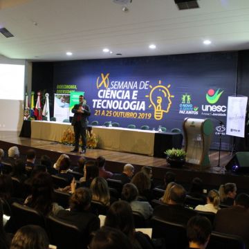 Palestra do presidente da Fapesc abre oficialmente a 10ª Semana de Ciência e Tecnologia da Unesc