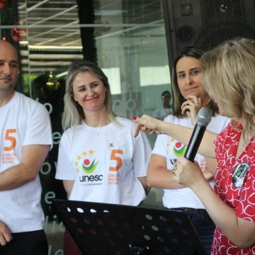 Colaboradores da Unesc comemoram conceito máximo na avaliação do MEC