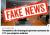 Câmara de Araranguá é vítima de Fake News