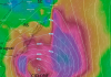Frente fria traz chuva para Santa Catarina e formação de ciclone no mar