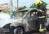 Automóvel em Balneário Arroio do Silva é destruído por chamas