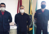 O prefeito de Ermo, Paulo Della Vechia, recebeu em seu gabinete o Capitão BM Vinicius Moura Marcolim